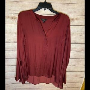 Womens Simply Vera Maroon Blouse
